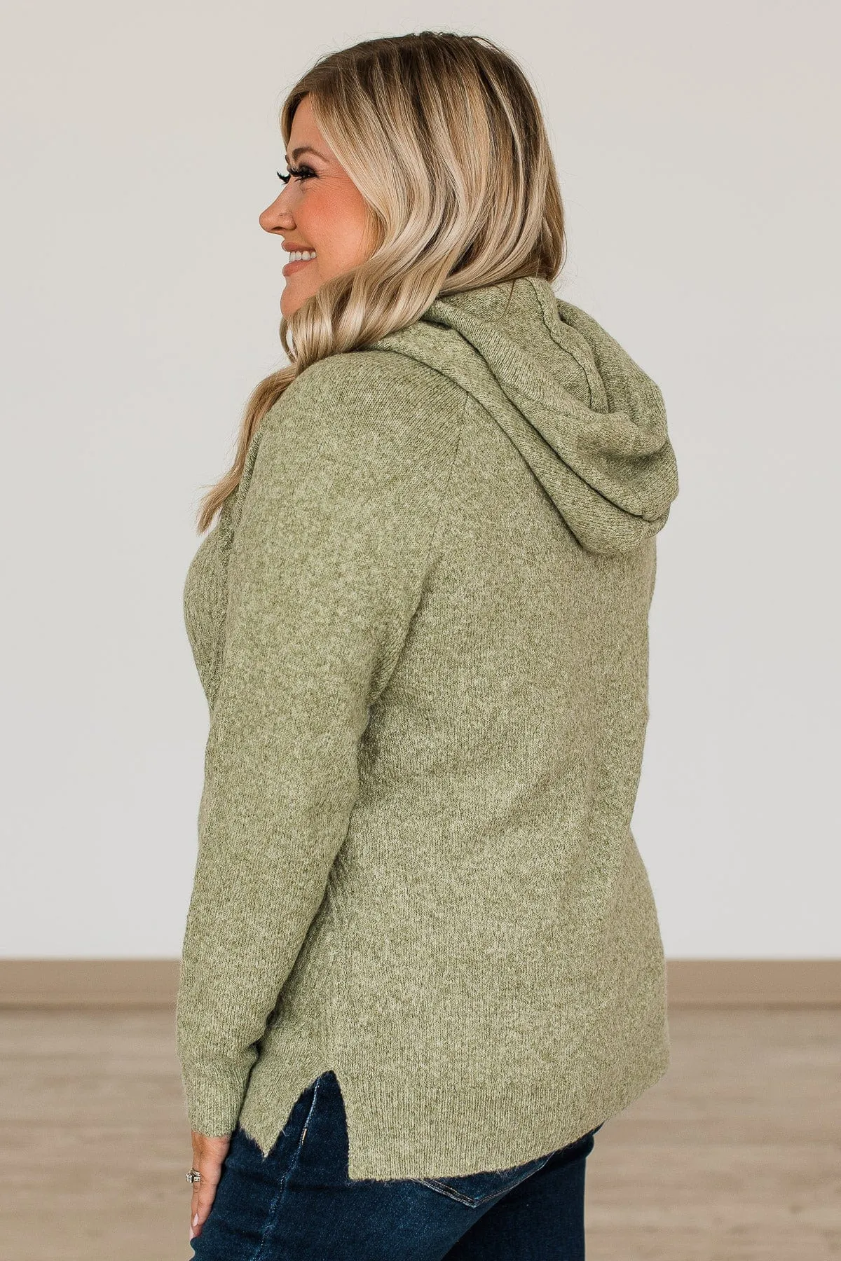 Make Today Great Hooded Sweater- Olive