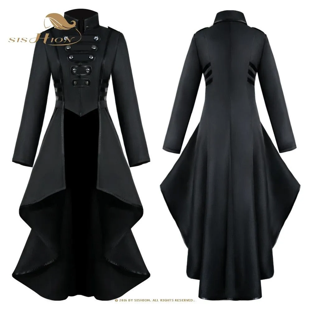 Medieval Victorian Costume Tuxedo Tailcoat Gothic Steampunk Trench Coat