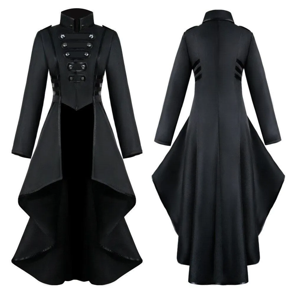 Medieval Victorian Costume Tuxedo Tailcoat Gothic Steampunk Trench Coat