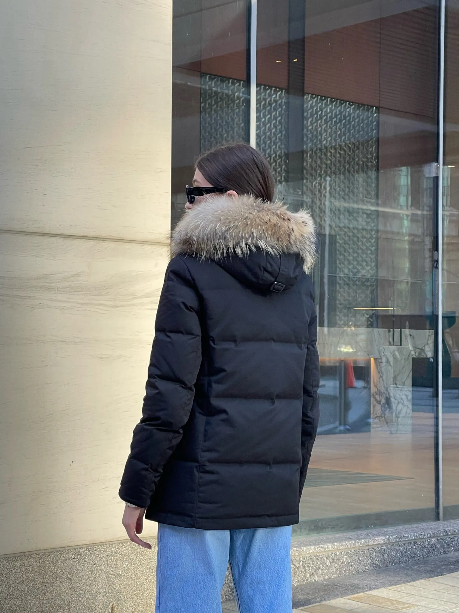 Melbourne Coyote Fur Down Classic Parka