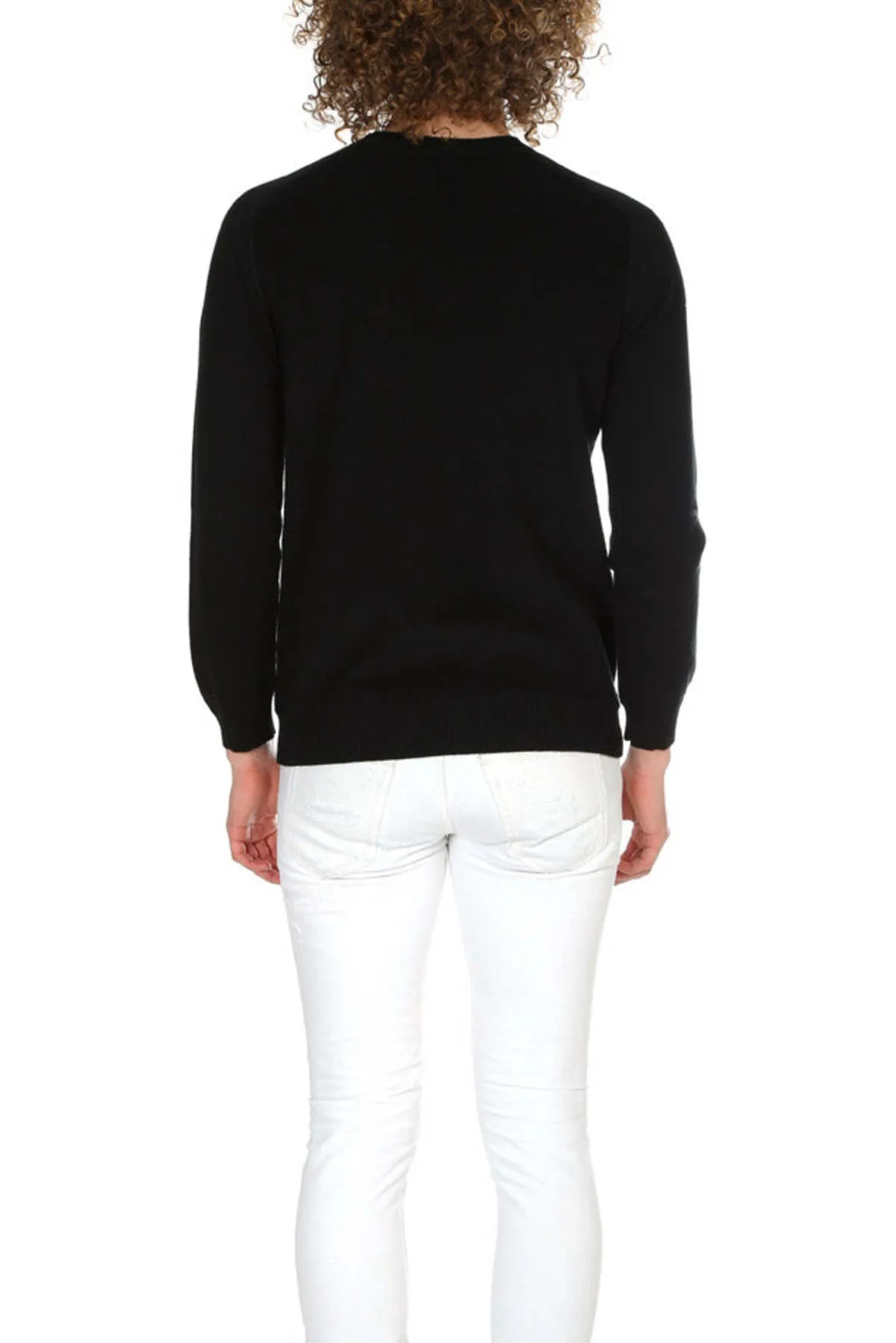 Mended Crewneck Sweater - Black