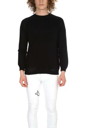 Mended Crewneck Sweater - Black