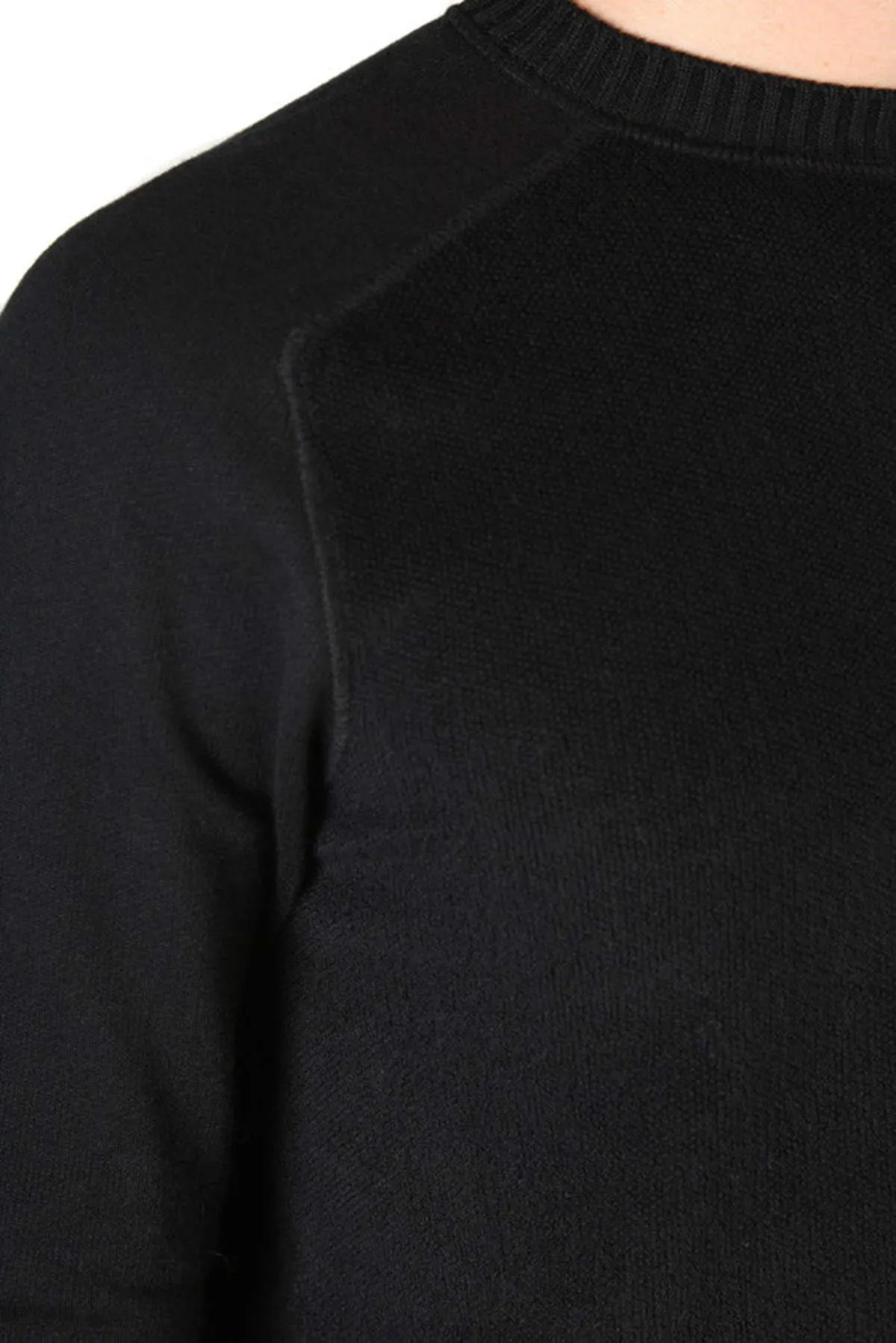 Mended Crewneck Sweater - Black