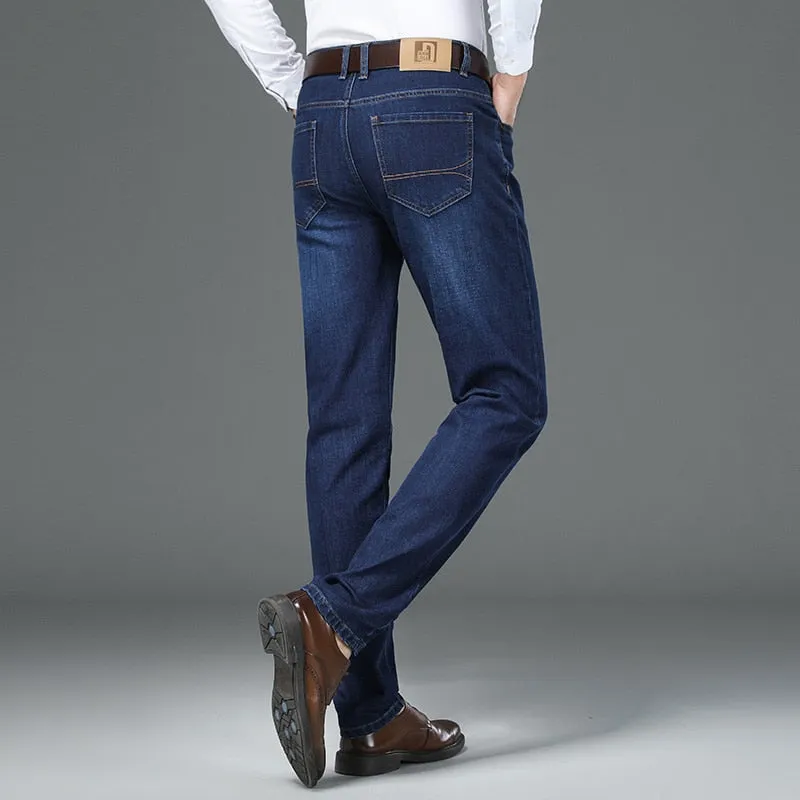 Men's Autumn Fashion Casual Cotton Stretched Business Straight Pants