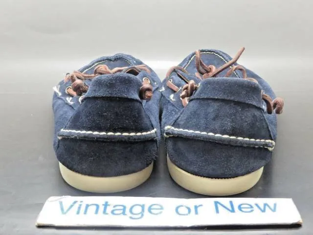 Men's Ralph Lauren Navy Blue Nubuck Suede Boat Shoes sz 12 D