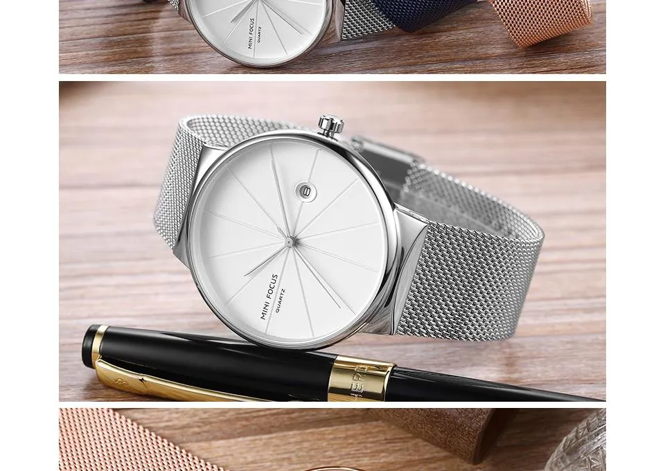 Men's Simple Casual Creative Luxury Steel Fashion Quartz Watches