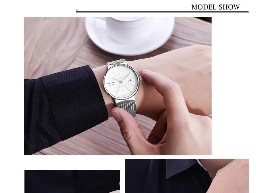 Men's Simple Casual Creative Luxury Steel Fashion Quartz Watches