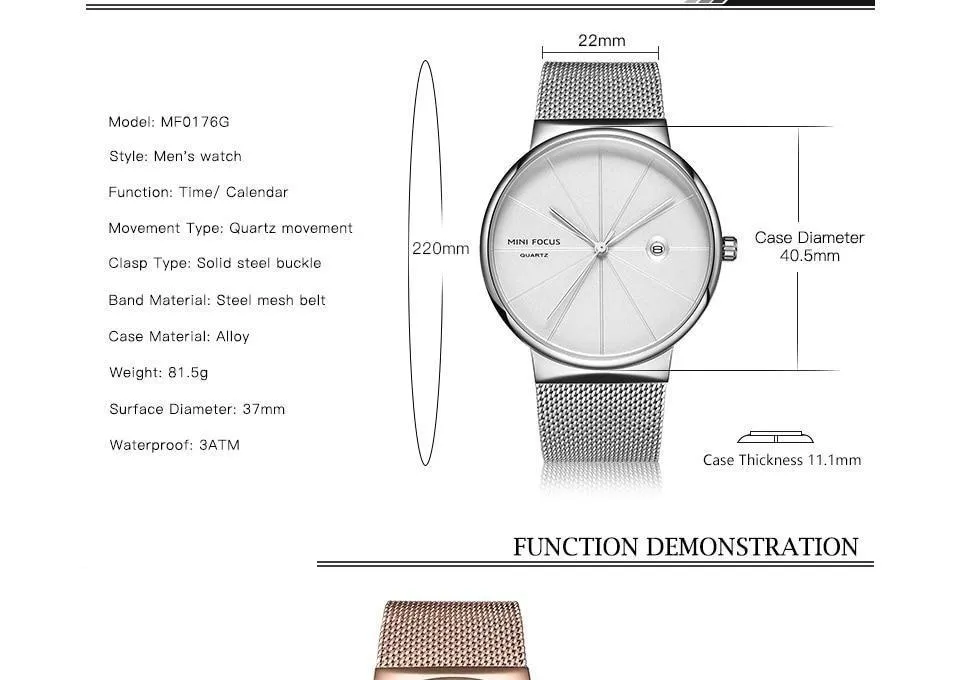 Men's Simple Casual Creative Luxury Steel Fashion Quartz Watches