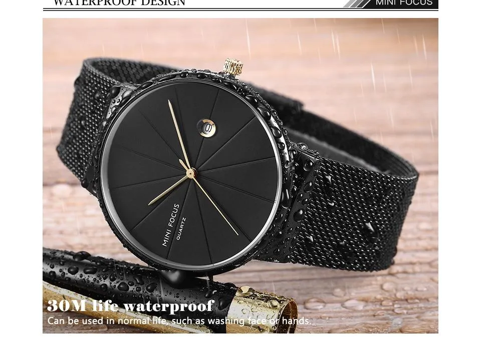 Men's Simple Casual Creative Luxury Steel Fashion Quartz Watches