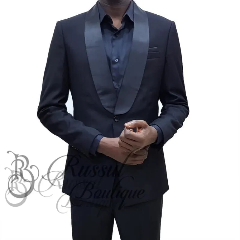 Men's Tuxedo with Single Button |Black