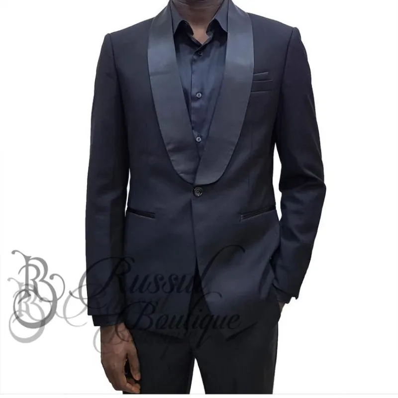 Men's Tuxedo with Single Button |Black