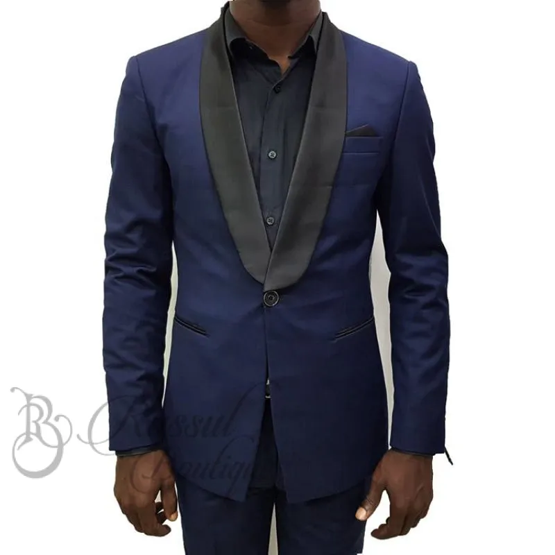 Men's Tuxedo with Single Button |NavyBlue