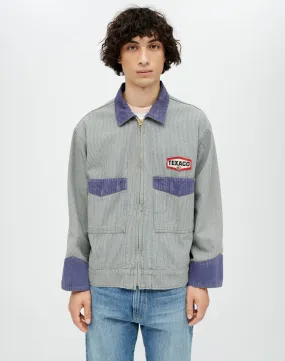 Milk Man Jacket - Cement Pin Stripe Navy