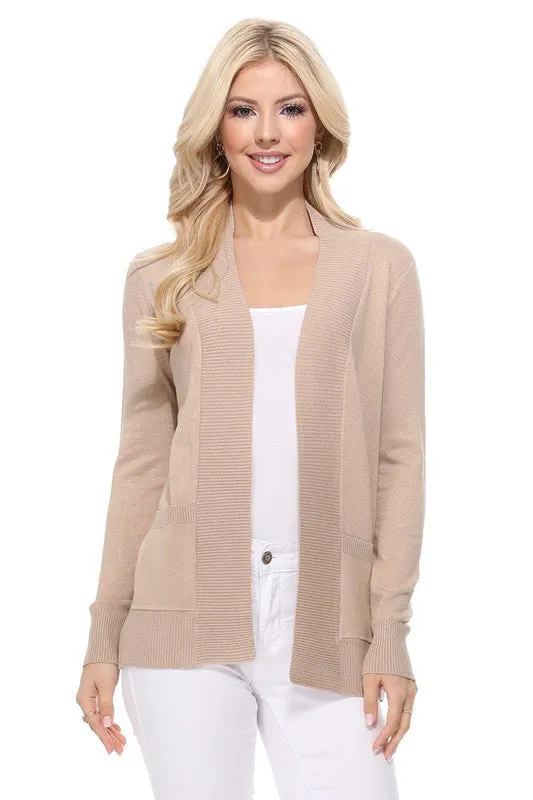 Molly Open Front  Sweater Knit Cardigan