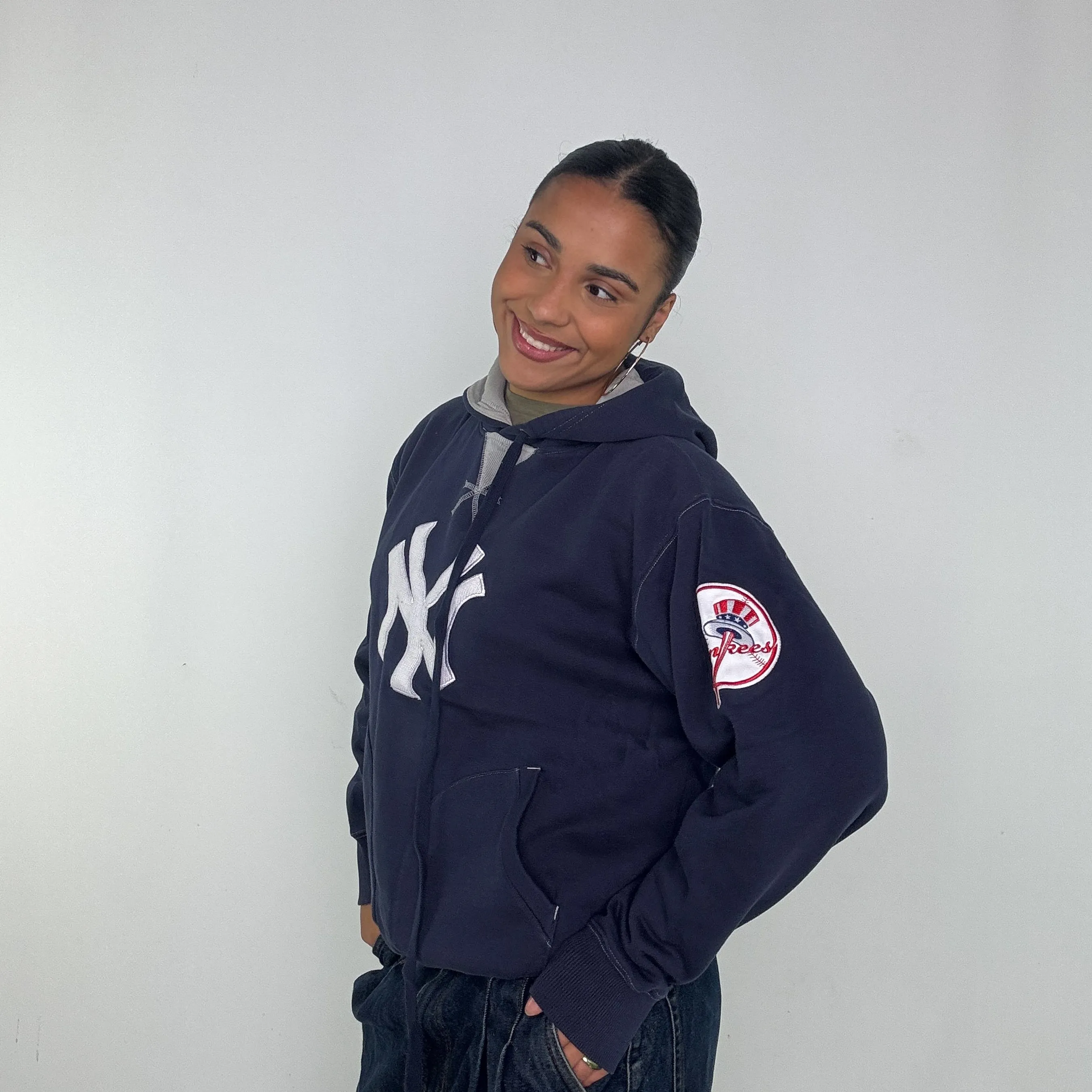 Navy Blue y2ks Yankees Hoodie (M)