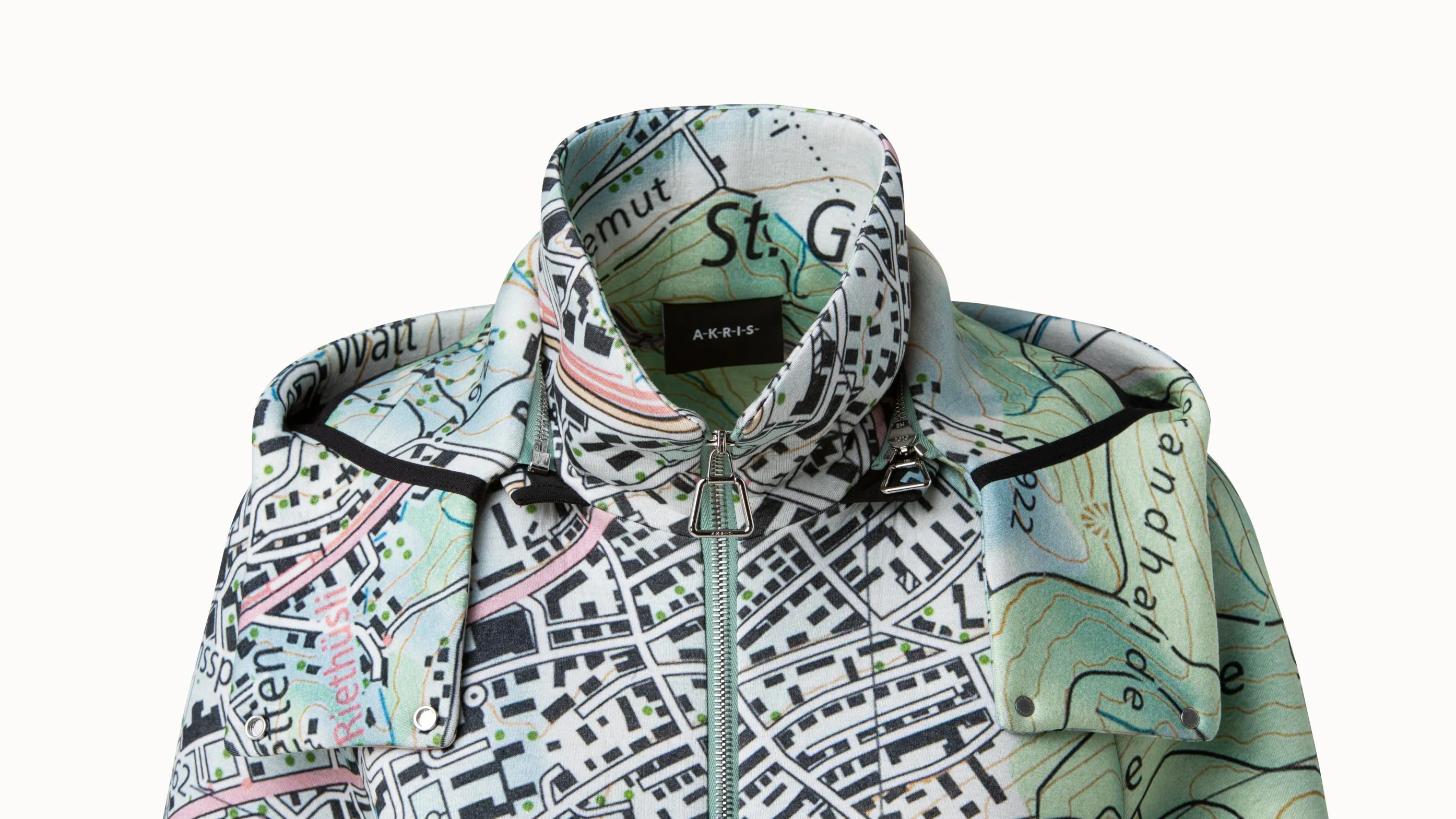 Neoprene Parka St. Gallen Map Print