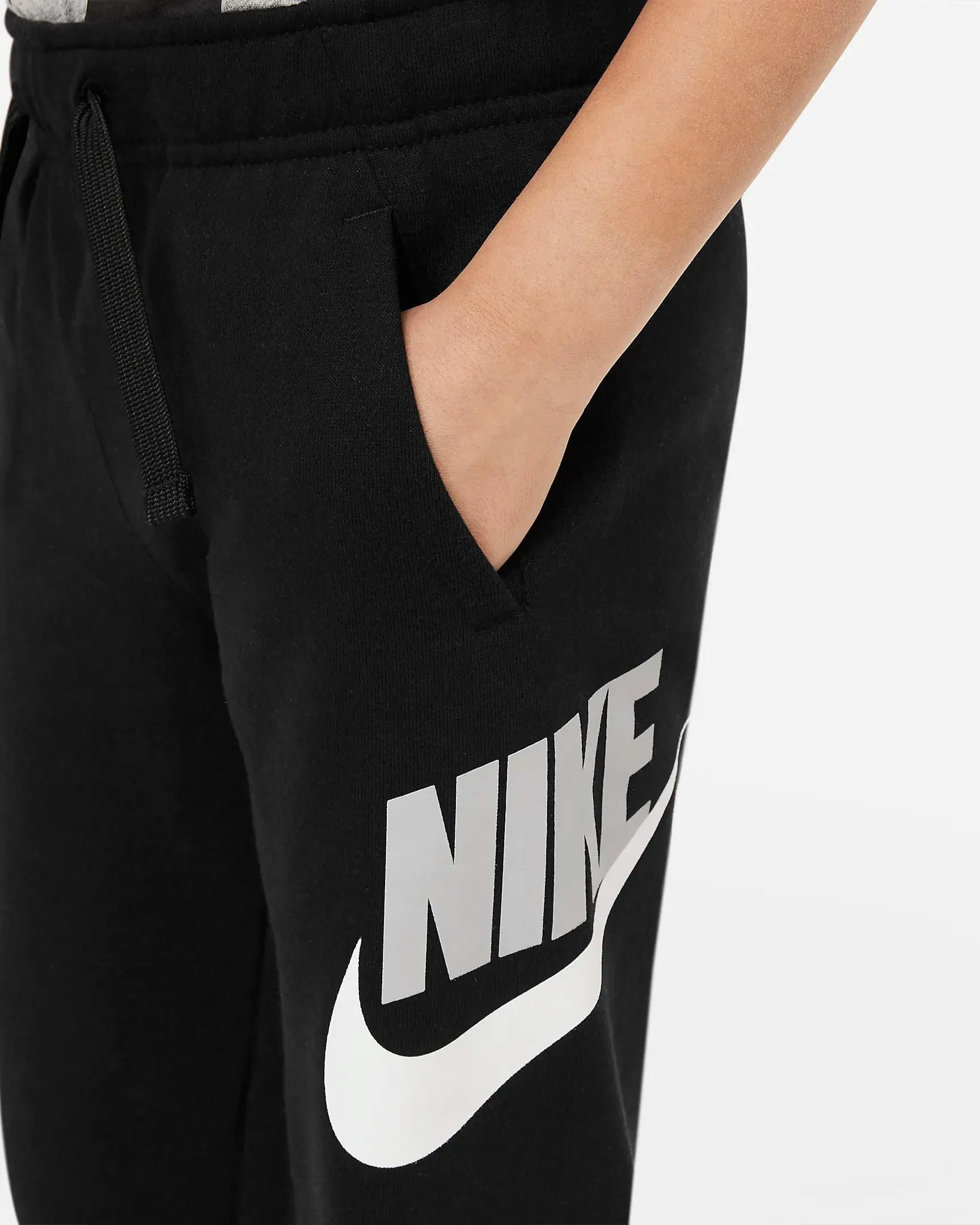 NIKE JUNIOR SPORTSWEAR CLUB FLEECE BLACK TRACKPANTS