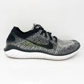 Nike Mens Free Run Flyknit 2018 942838-101 Gray Running Shoes Sneakers Size 9.5