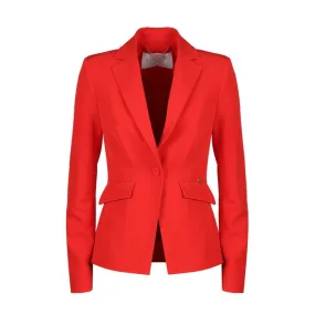 ONE BUTTON BLAZER WITH FLAP POCKETS Woman Coral