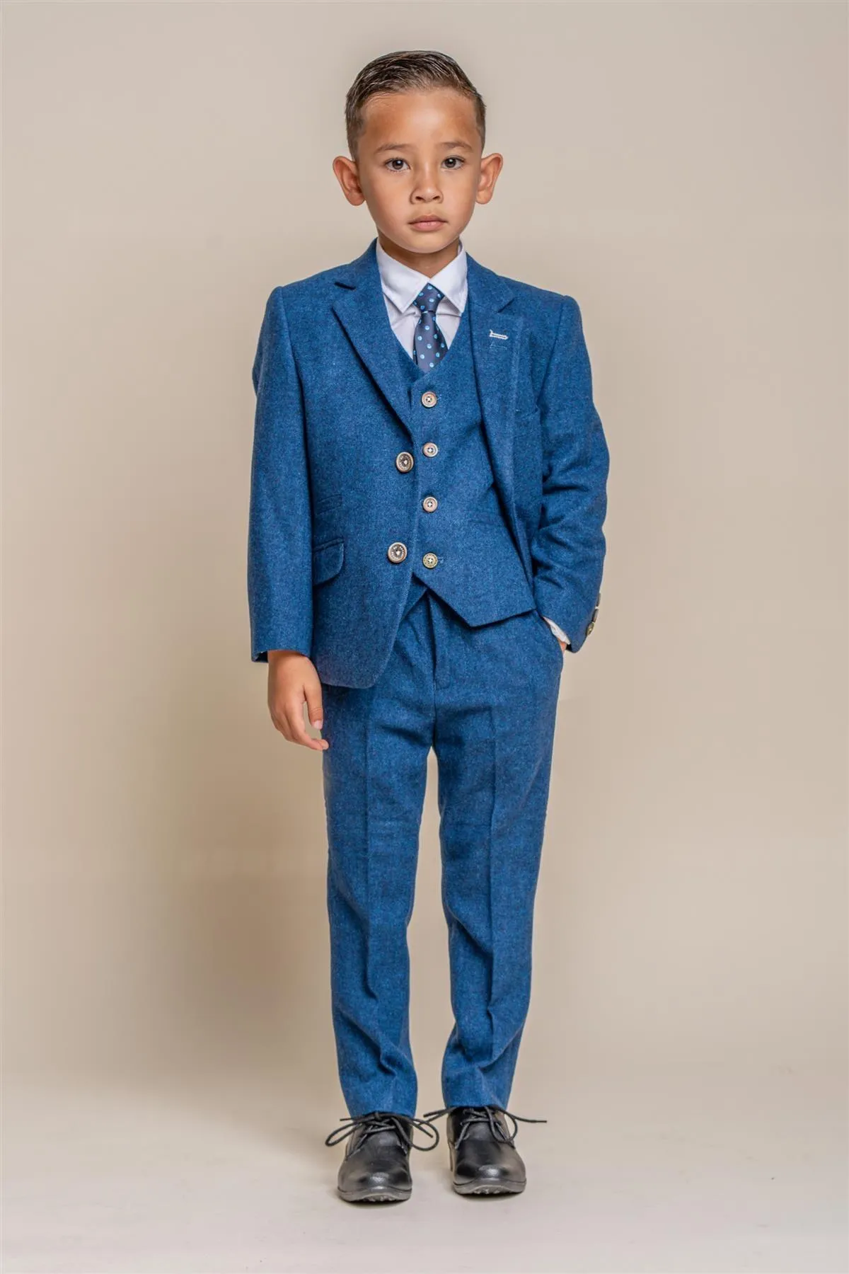 Orson Blue Boys Three Piece Suit