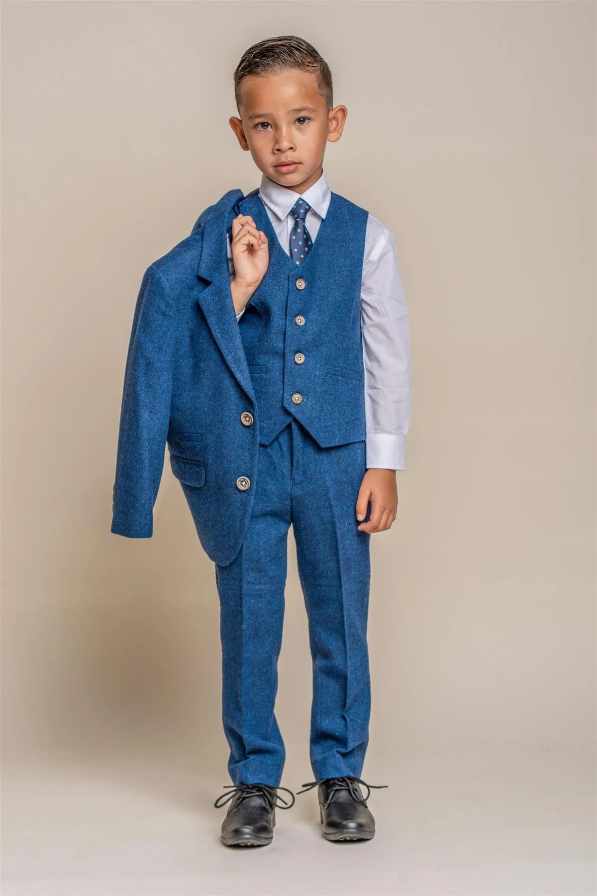 Orson Blue Boys Three Piece Suit