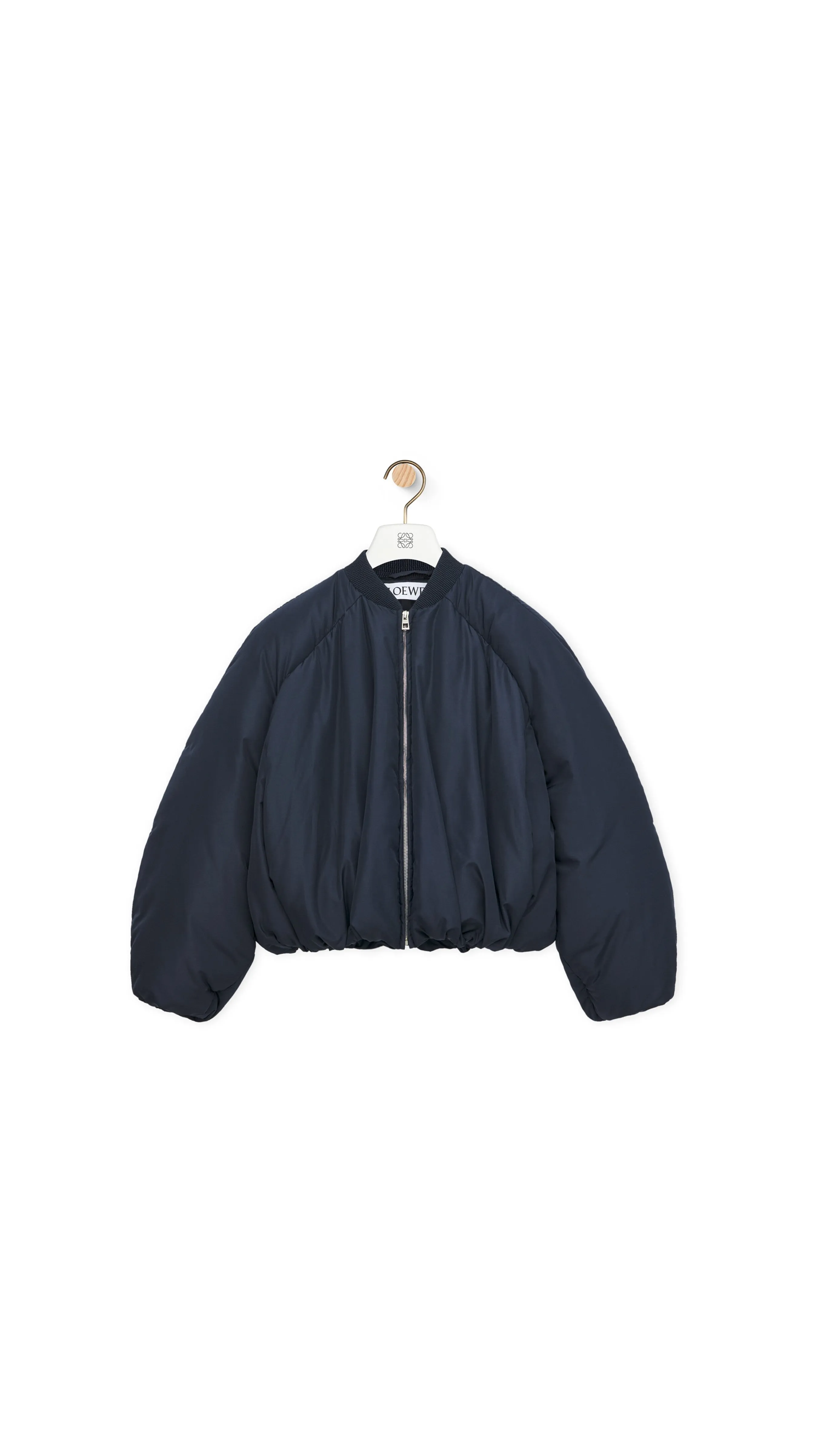 Padded Bomber Jacket In Nylon - Dark Navy