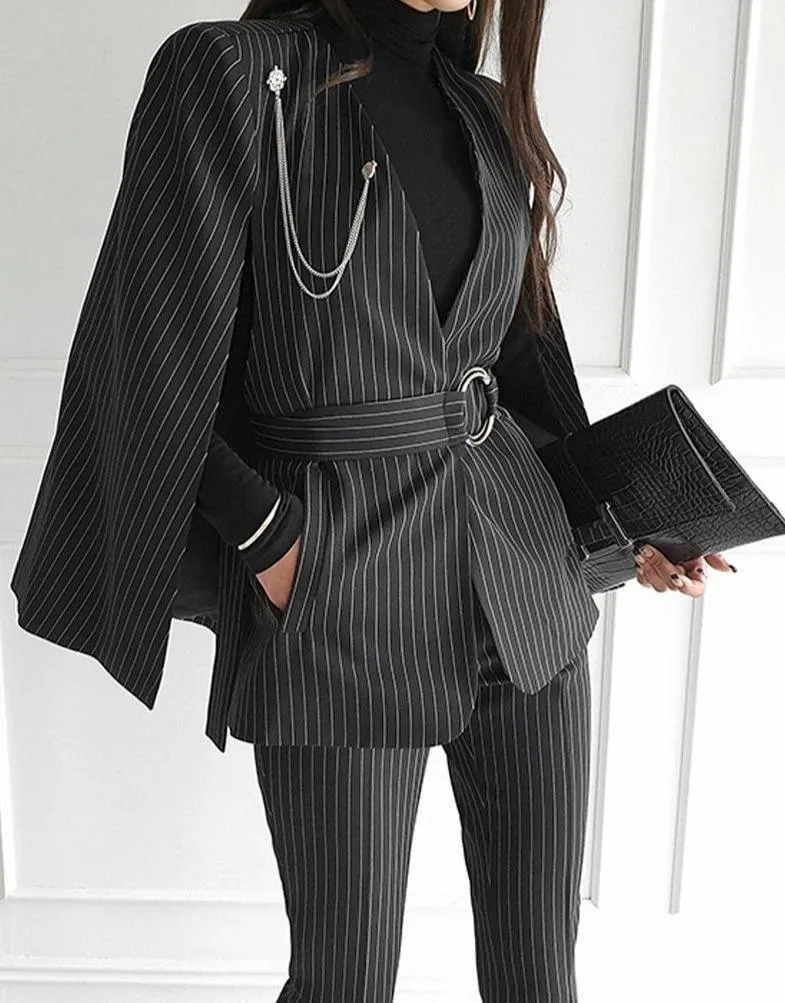 Pinstripes Temperamental Pantsuit