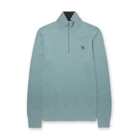 PS Paul Smith - Zip Neck Jumper in Duck Egg Blue