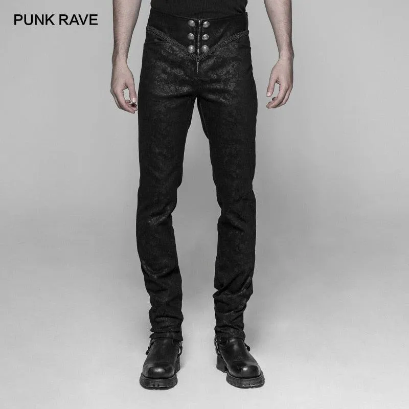 Punk Rave Rock Gothic Retro Slim-Fitting Men Pants