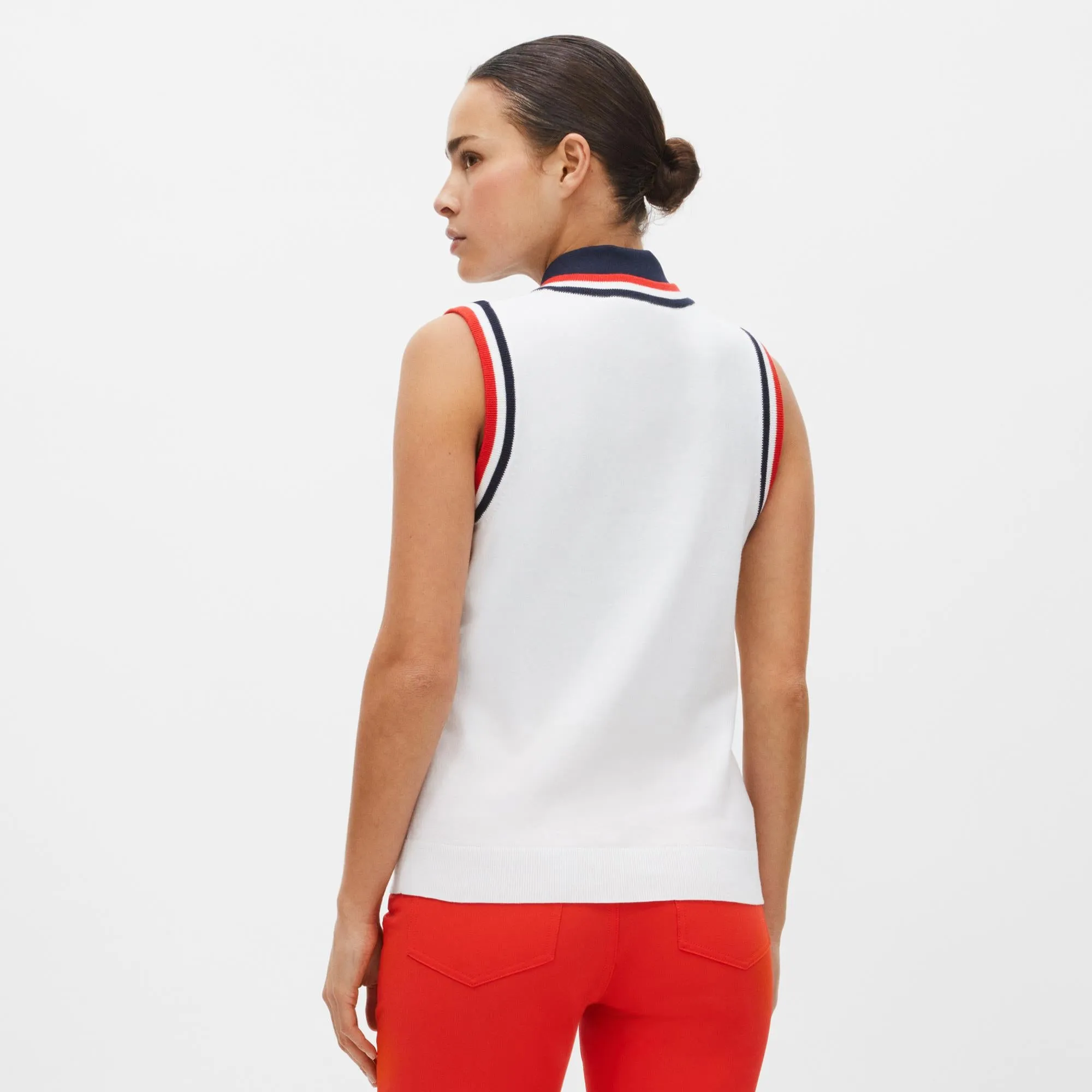 Rohnisch Adele Knitted Ladies Golf Vest White