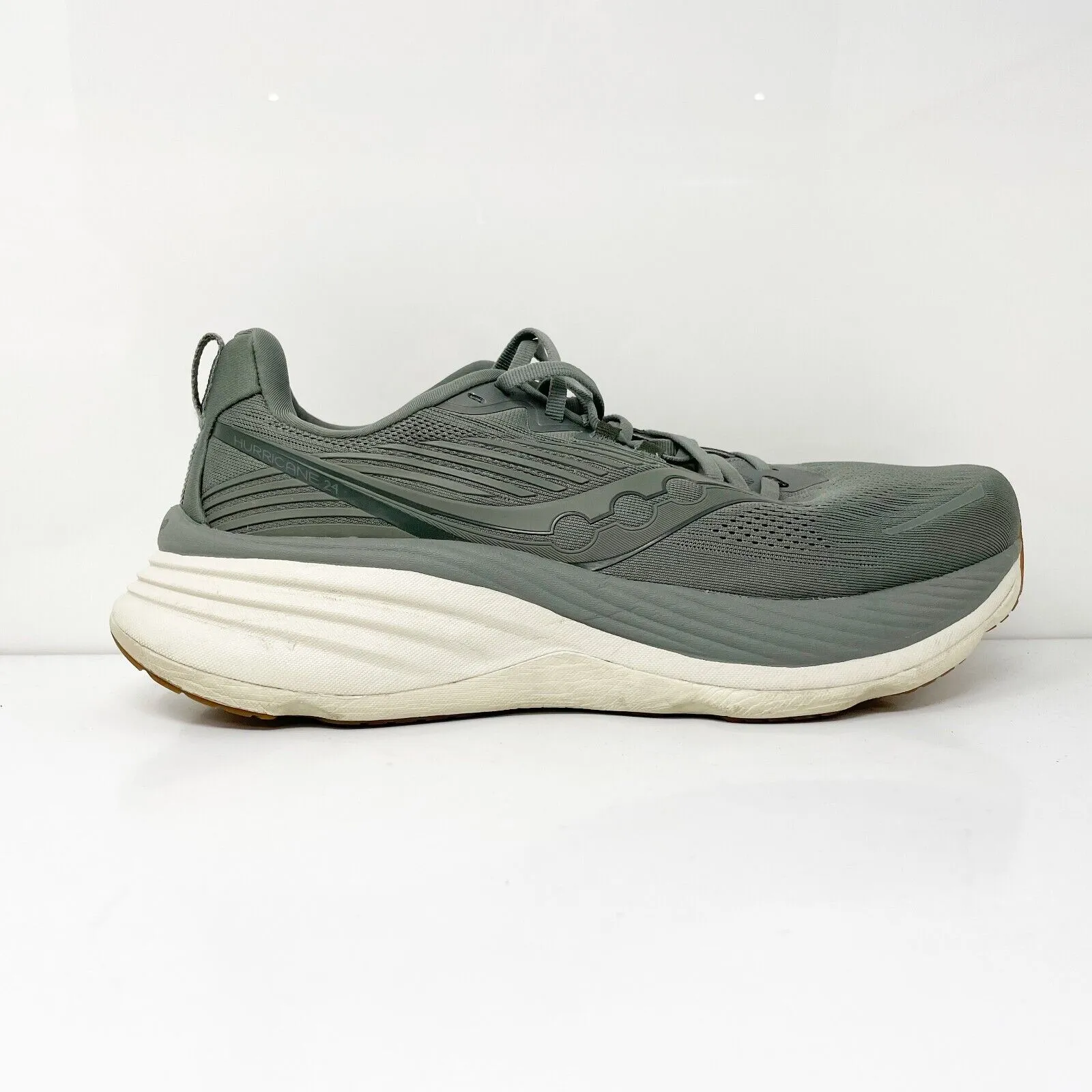 Saucony Mens Hurricane 24 S20933-244 Gray Running Shoes Sneakers Size 10.5