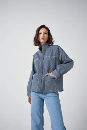 Seventy + Mochi Pablo Jacket - Striped Denim