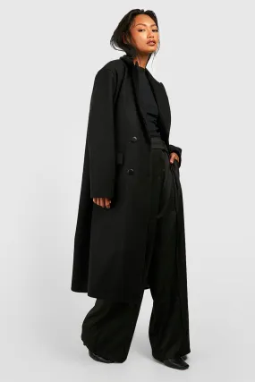 Shoulder Pad Wool Look Coat