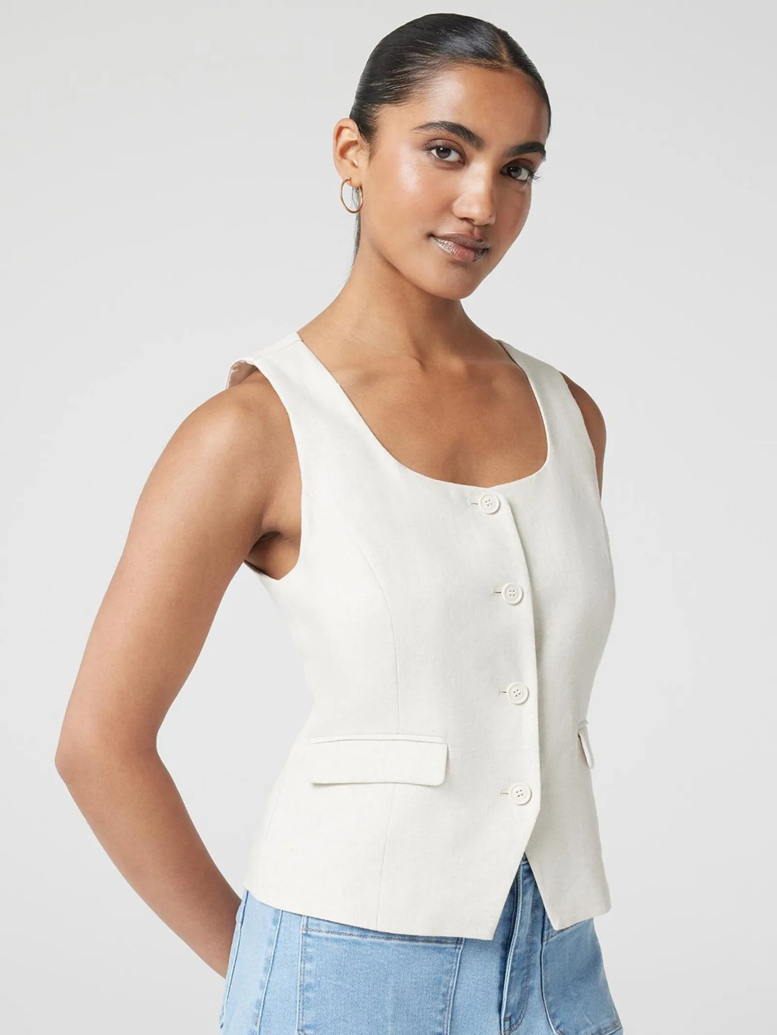 Siarah Square Neck Waistcoat