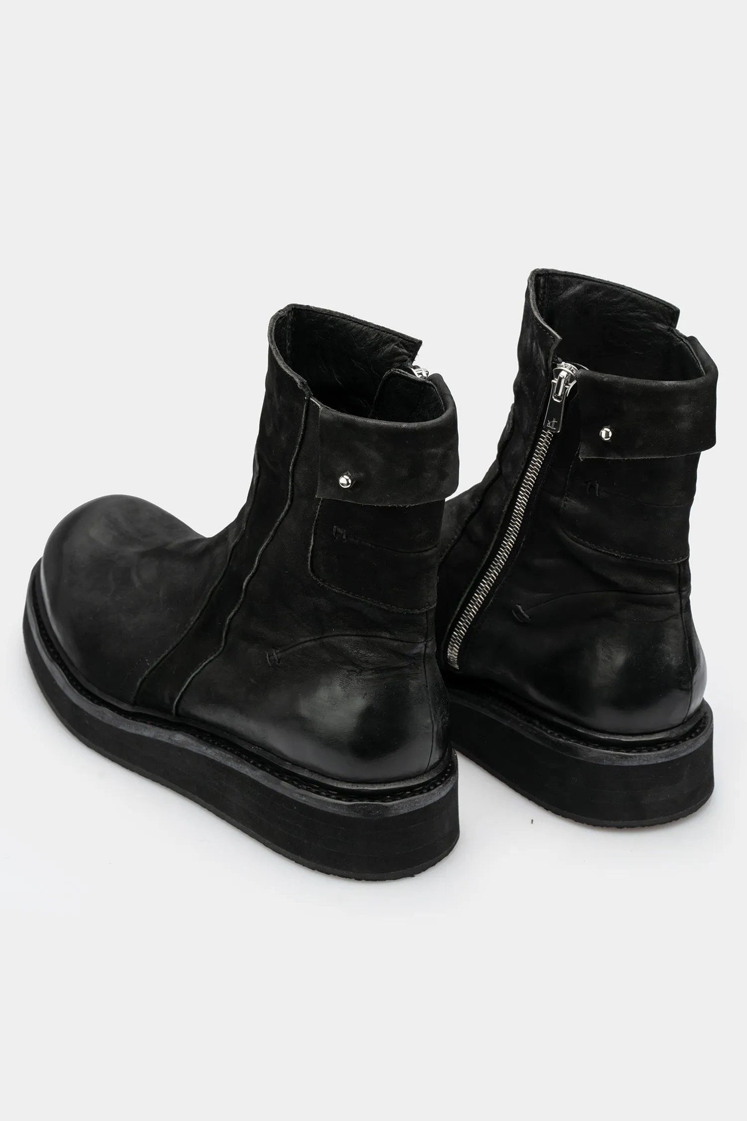 Side zip creeper boots