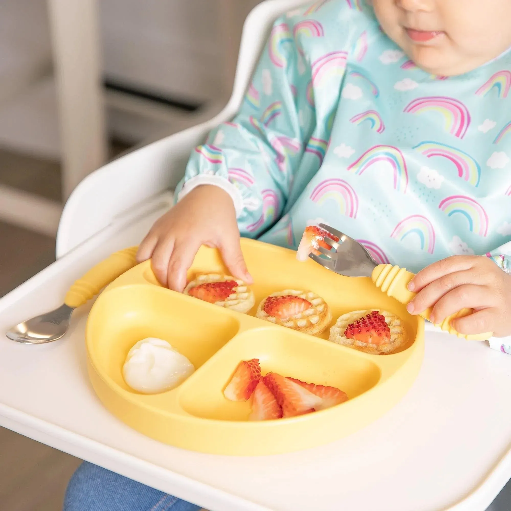 Silicone Grip Dish: Pineapple