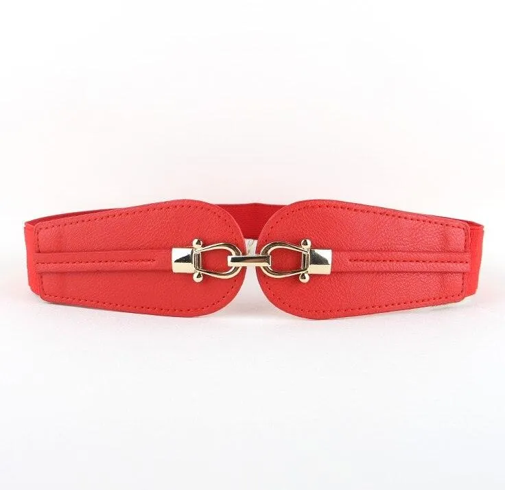 Simple Elastic Waist Belt with Metal Buckle