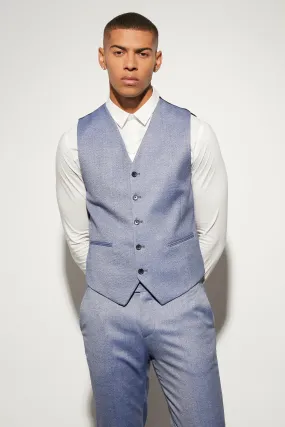 Slim Textured Waistcoat