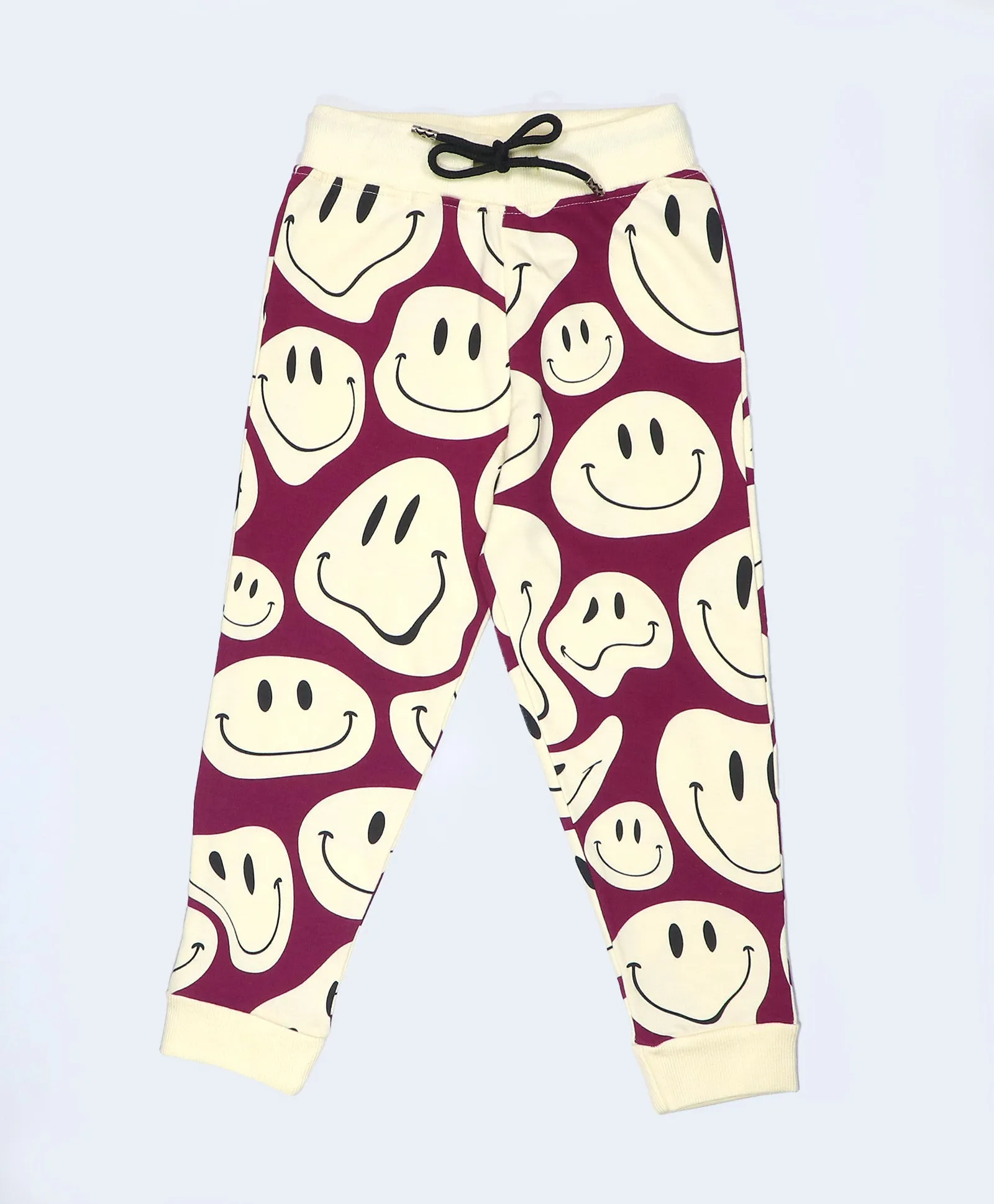 Smiley Pattern Kids Hoodie & Joggers Set