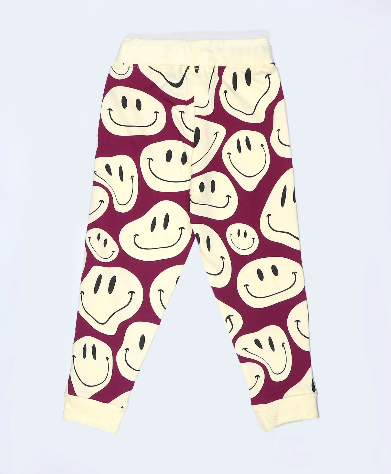 Smiley Pattern Kids Hoodie & Joggers Set