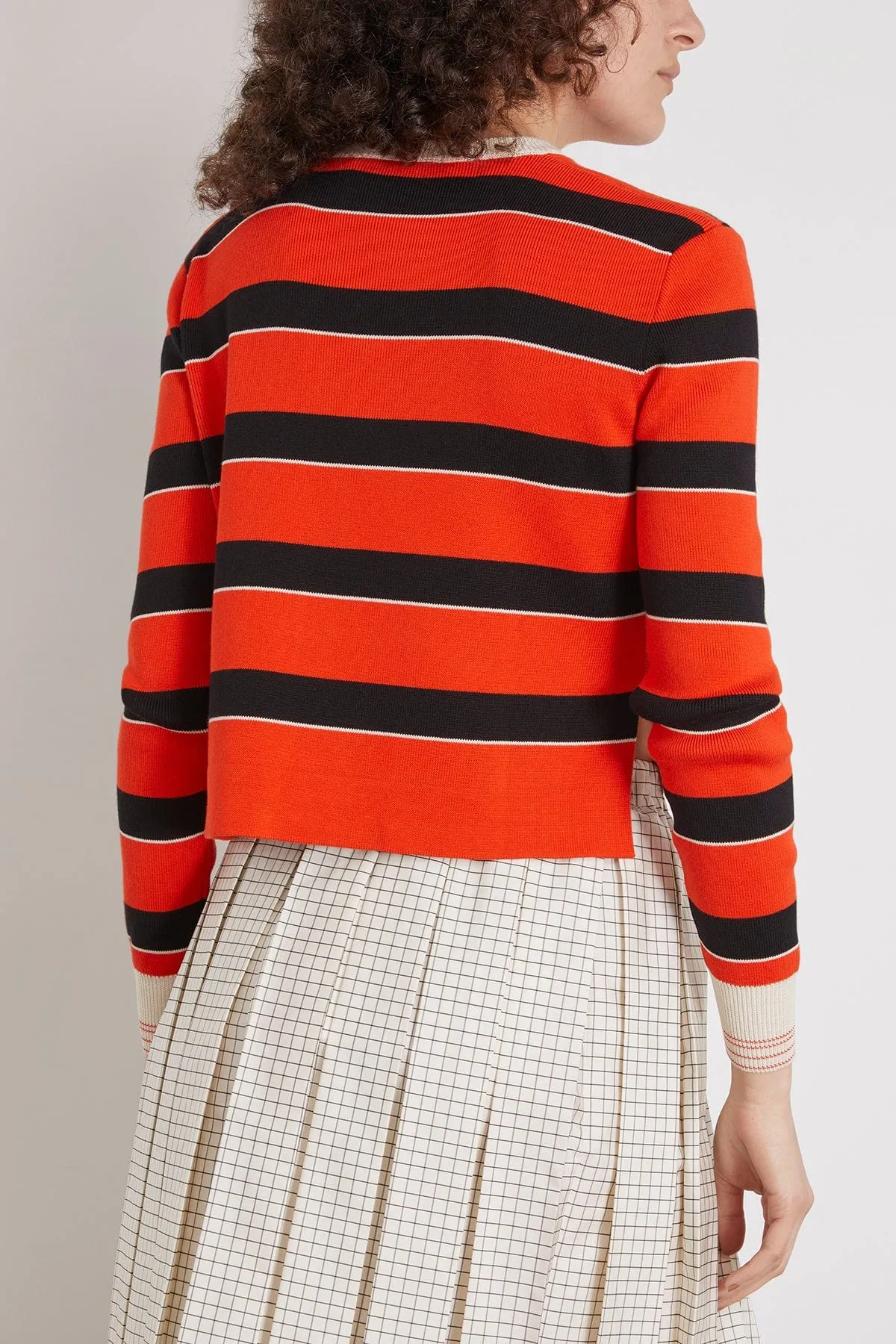 Striped Knit Sweater in Red Line