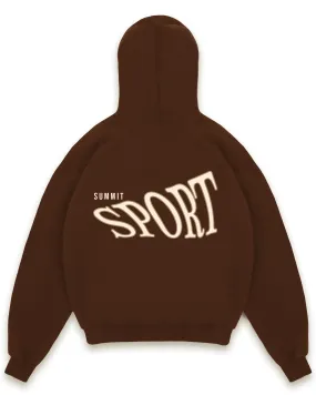 SUMMIT SPORT HOODIE - BROWN