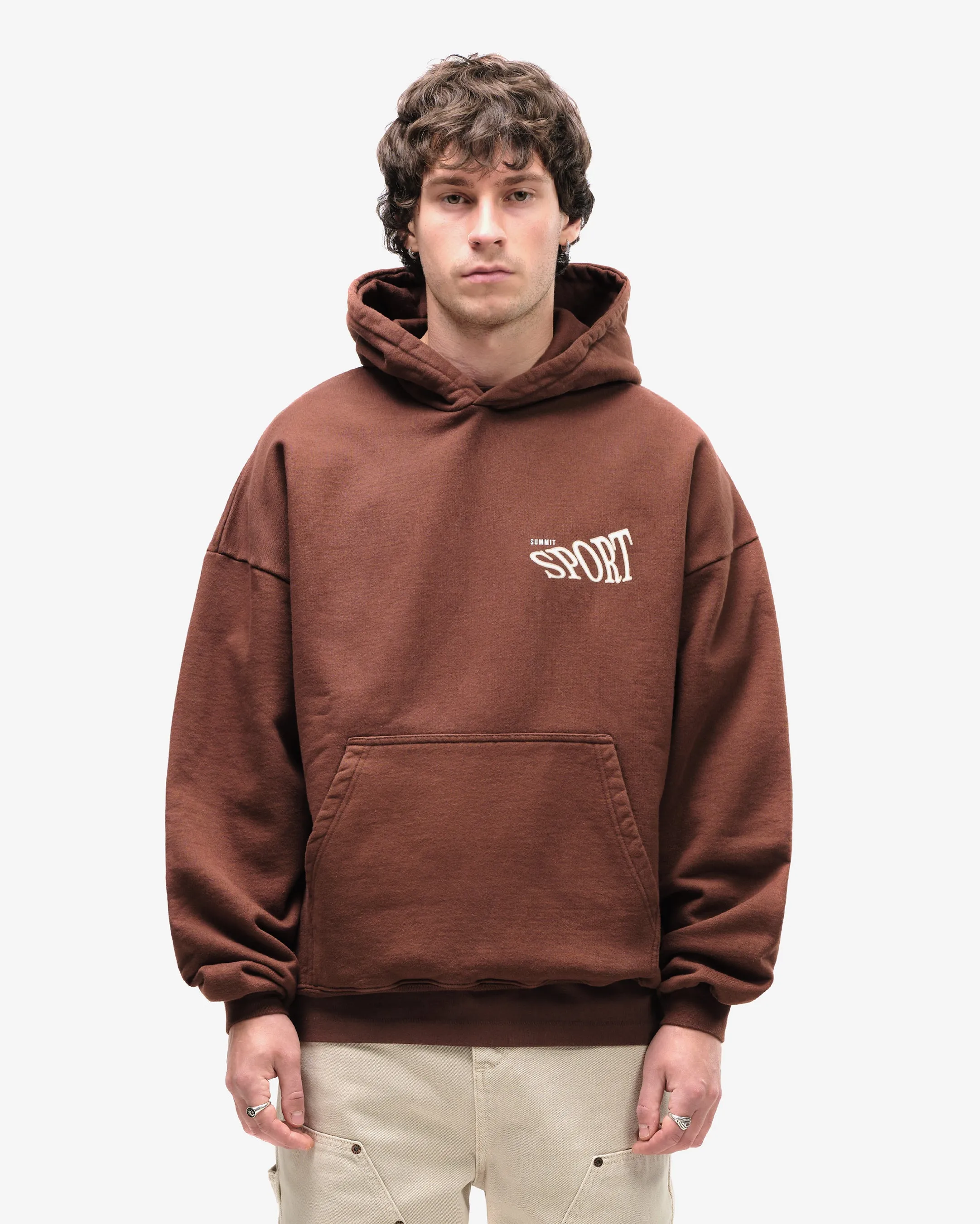 SUMMIT SPORT HOODIE - BROWN