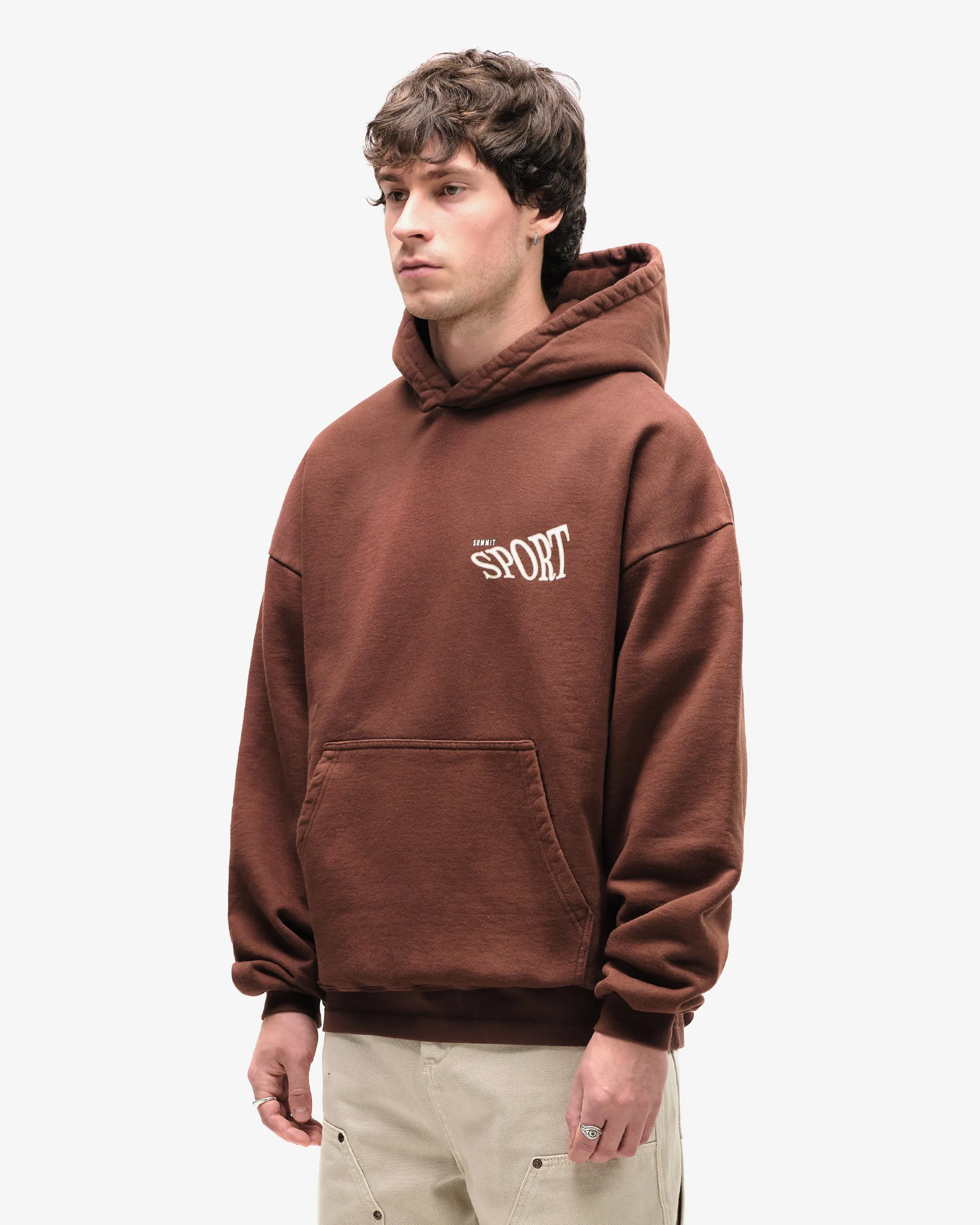 SUMMIT SPORT HOODIE - BROWN