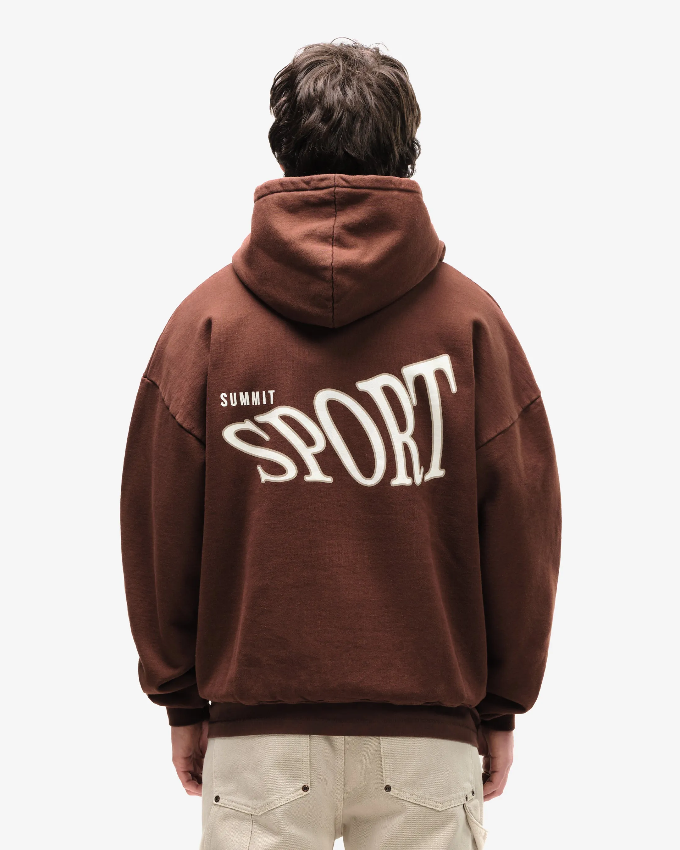 SUMMIT SPORT HOODIE - BROWN