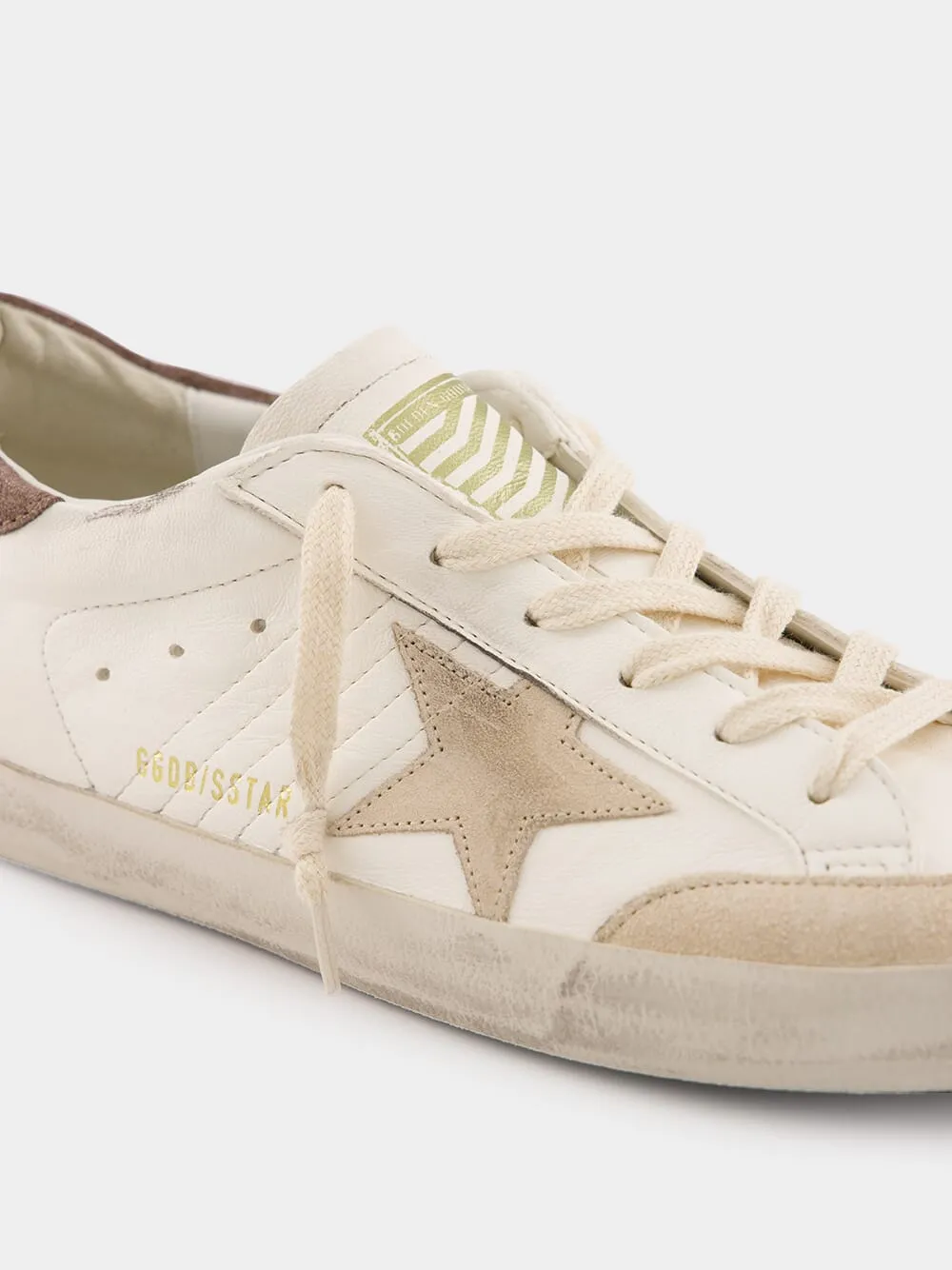 Super Star Penstar Leather Sneakers with Suede Details