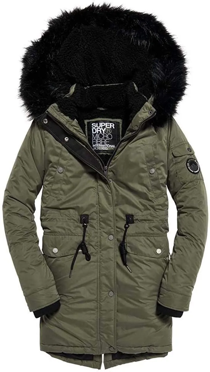 Superdry Womens Nadare Parka Jackets Military Duck