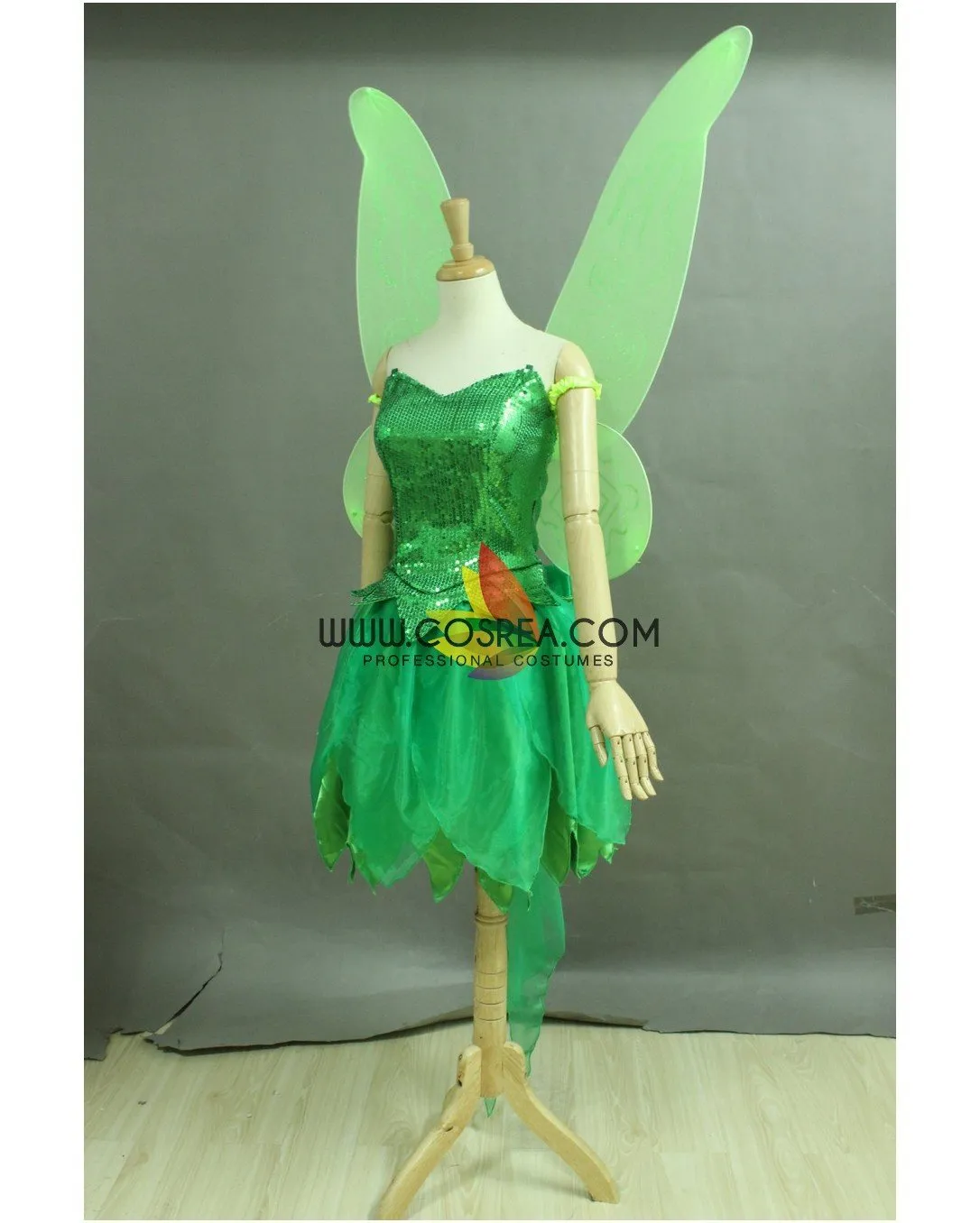 Tinkerbell Classic Sequin Fabric Cosplay Costume