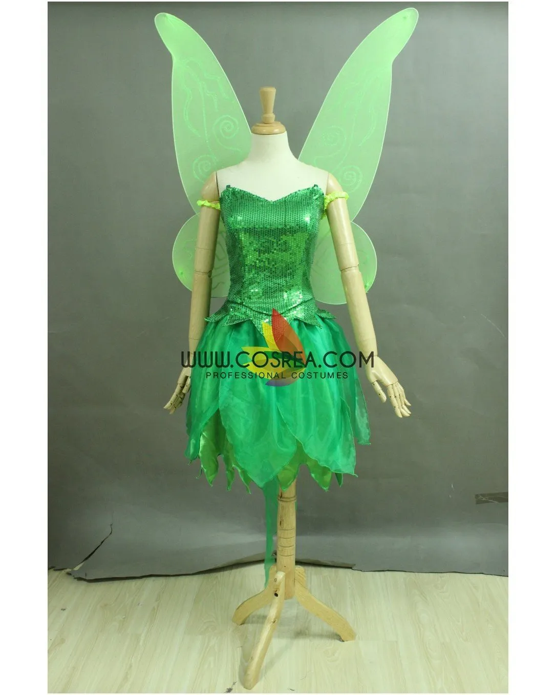 Tinkerbell Classic Sequin Fabric Cosplay Costume