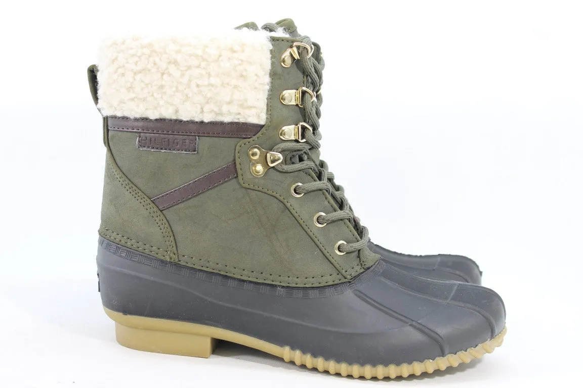 Tommy Hilfiger Rian Women's Green Boots 10M(ZAP19262)